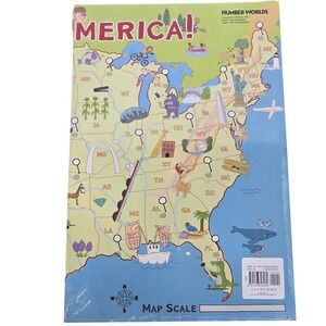 McGraw Hill Number Worlds Merica! US Map Educational Poster 9781266328060 NEW